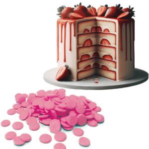 polewa do tortów, ciast o smaku truskawkowym 150 g