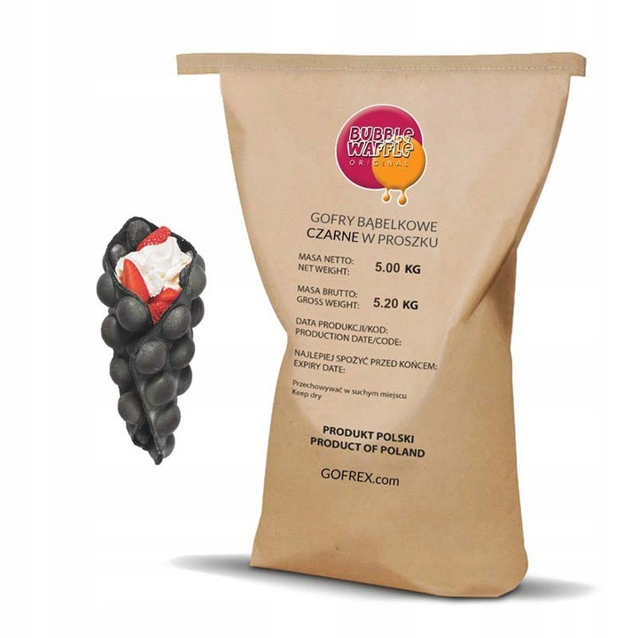 Bubble Waffle Cake Black | Bubble Waffles 50kg GOFREX.com